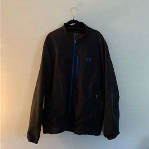 North Face Jacket Black With Blue Detail